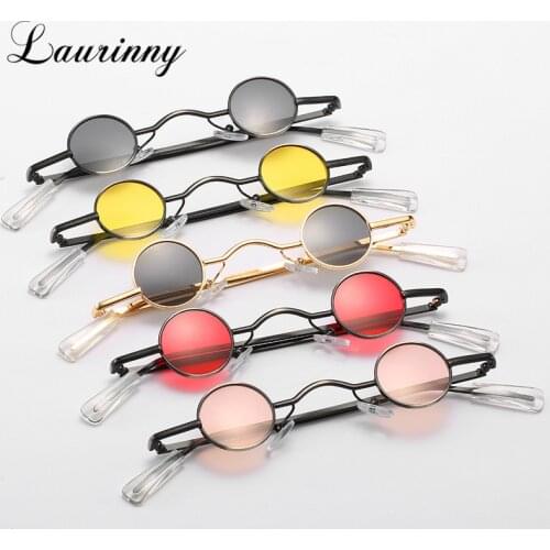 2021 Small Retro Steampunk Round Eyeglasses Women Sunglasses Funky Street Shot Decorative Sun Glasses Circle Lens Shade Eyewear