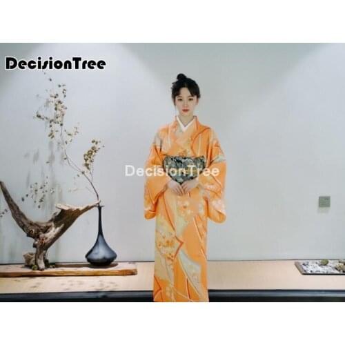 2021 woman japanese style dress harajuku vintage floral elegant lady retro japan party dress vintage daily geisha kimono robe
