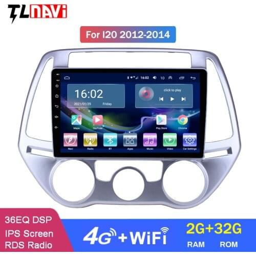4G LTE 2G RAM 9 Inch Car Stereo GPS Auto Radio Android 10 For Hyundai I20 2012 2013 2014