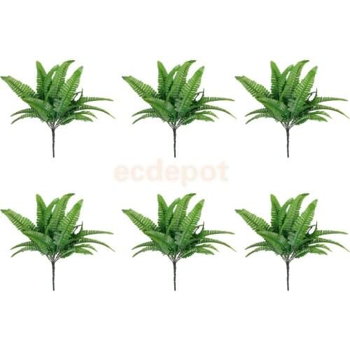 6 Pieces Simulation Imitation Fern Plastic Artificial Grass Leaves Plant Foliage Home Art Decor Crafts