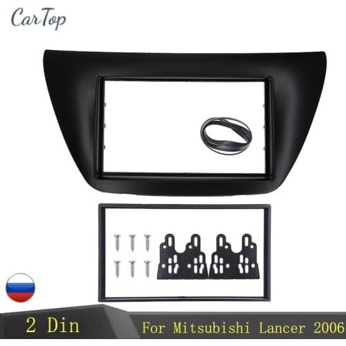 2 Din Car Radio Fascia For Mitsubishi Lancer IX 2006 AC Control Center Control DVD Player Frame Trim Kit