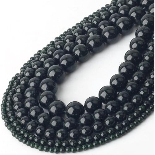 Wholesale Natural Stone Dark Green SandStone Sand Beads Round Beads 4mm 6mm 8mm 10mm 12mm For Jewellery Making DIY