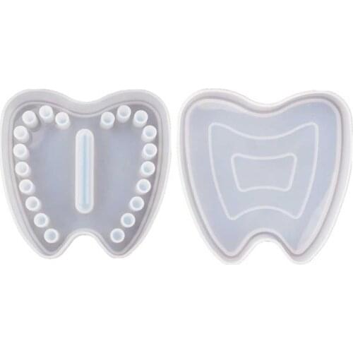 Baby Tooth Box Resin Mold Kids Tooth Fairy Keepsake Organizer Resin Mold Tools F3MD