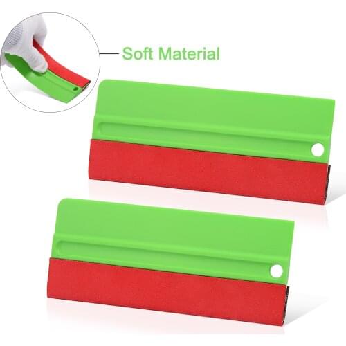EHDIS 2PCS Fiber Foil Vinyl Film Scraper Wrap Sticker Sponge Edged Felt Squeegee Window Tint Cleaning Tool Car Styling Accessory
