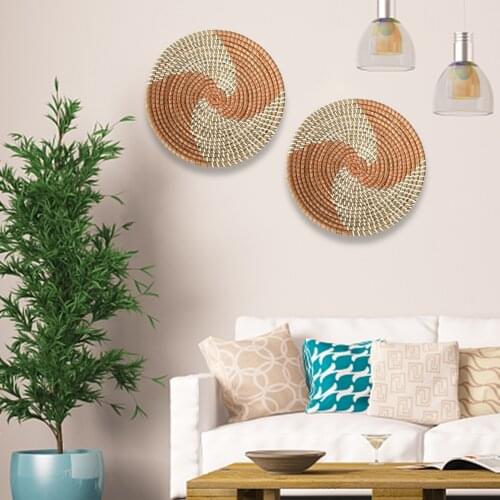 European Woven Basket Bowl Wall Decor Boho Bowl Chic Housewarming Gift For Kitchen Living Room Bedroom Dining Room