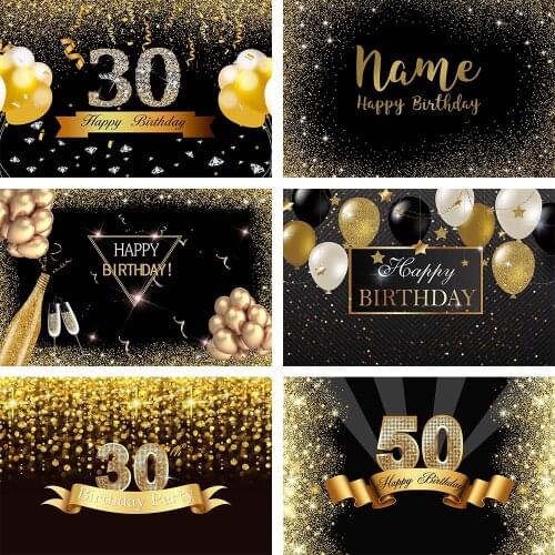 Mehofond Photography Background Happy 50th 30th Birthday Party Gold Polka Dot Poster Customize Photophone Backdrop Photo studio