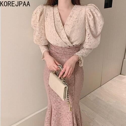Korejpaa Fashionable Knitted Dresses