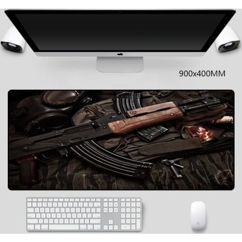 Gun Printed Mat Mice Big Full Desktop Pads Eco-friendly Material Mouse-pad Anti-slip Accurate-control Gaming Desk Play Mat