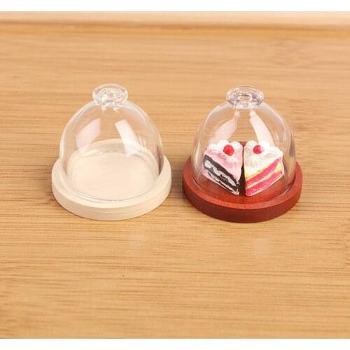 1Pc 1:12 Dollhouse Miniature Candy Jar Cake Cover Dessert Cover Fruit Tray Doll Toy For Dollhouse Decoration