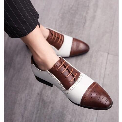 Men Dress Shoes Flat Formal Mens Business Oxfords Casual Shoe PU Leather Shoes Slip-on Plus Size Male Footwear Big Size 48