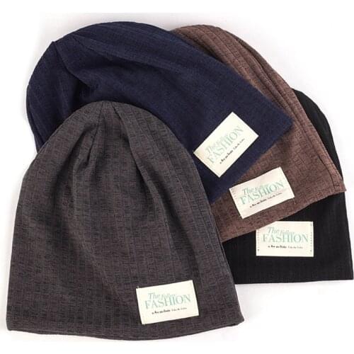 New Casual Soft Warm Beanie Hat Cotton Outdoor Riding Windproof Beanies Women Men Knitted Cap Unisex Fashion Skullies Bonnets