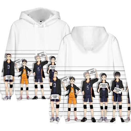 New White Pullovers Hot 3D Haikyuu!! Hoodies Sweatshirts Men Women Streetwear Casual 3D Comic Haikyuu!! Kids Autumn Anime Hoodie
