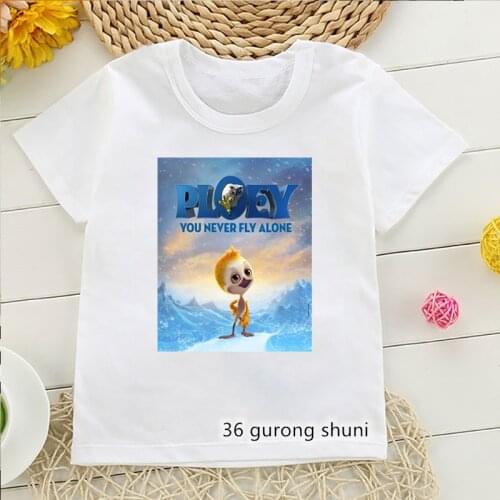 New boys t-shirts funny "Stupid Bird Adventure" cartoon print girls t shirts summer toddler tshirt cute childrens clothing tops