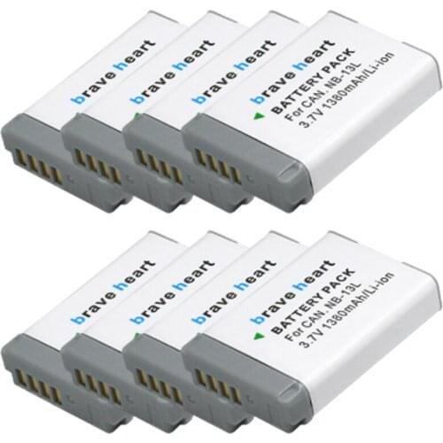 Wholesale 8pcs NB-13L Battery for Canon 13L G5X,G5X Mark II,G7X,G7X Mark II,G9X,G9X Mark II,SX620HS,SX720HS,SX730HS Camera