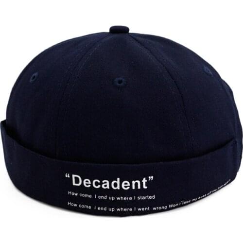 Autumn and winter new Decadent print non-brimmed landlord hats men and women dome melon hats tide hip-hop street rogue hat