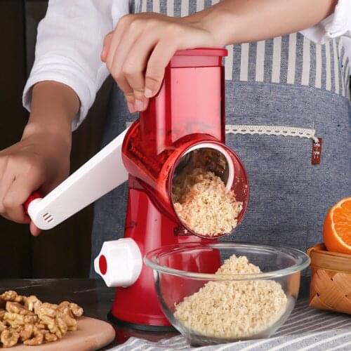 VOGVIGO Vegetable Cutter Round Mandoline Slicer Potato Carrot Grater Slicer with 3 Stainless Steel Chopper Blades Kitchen Tool