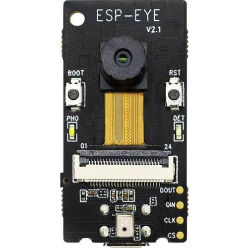 Taidacent ESP-Eye AI Image Audio Processing Development Board ESP32 2MP Camera 8MB PSRAM WiFi Image Transmission for IoT
