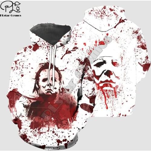 PLstar Cosmos Michael Myers Halloween 3D Printed Hoodies Sweatshirts Zip Hooded For Men And Women Casual Streetwear Style-M12