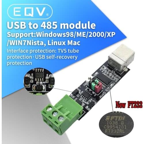 WAVGAT USB 2.0 to TTL RS485 Serial Converter Adapter FTDI Module FT232RL SN75176 double function double for protection Top Sale