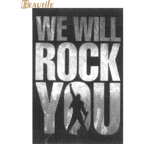 Custom Rock You Poster Cloth Silk Poster Home Decoration Wall Art Fabric Poster Print 30X45cm,40X60cm.50X75cm,60X90cm