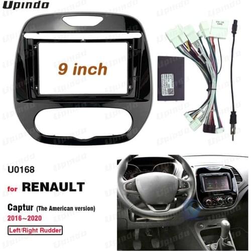 2 Din 9 Inchs Car Radio Fascia Panel for RENAULT Captur American VER 2016 Stereo Dash CD Mp5 GPS Facia Trim Installation Kit