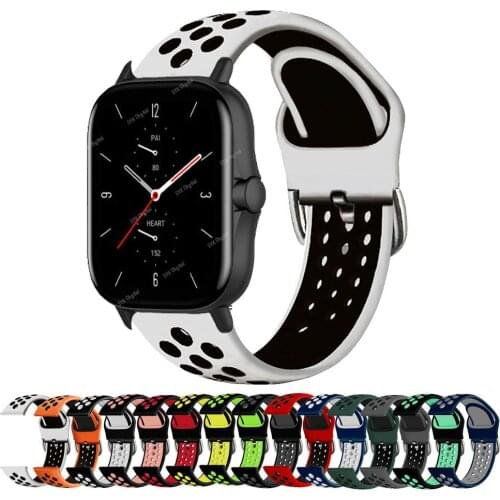 Amazfit GTS Replacement Strap 20mm Double Color Silicone Sport Bracelet Watchband For Huami Amazfit GTS 2 2E GTS2 Mini Correa