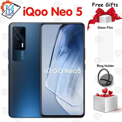 Original Vivo IQOO Neo 5 5G Mobile Phone 6.62 Inch 120Hz AMOLED Screen 8G+128G Snapdragon 870 66W Super Charger NFC Smartphone