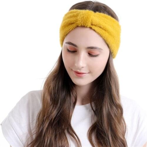 Warm Autumn Winter Headbands New Cross Knitting Headbands Solid Weaving Simple Fashion Woman Girls Turban Windproof Head Band