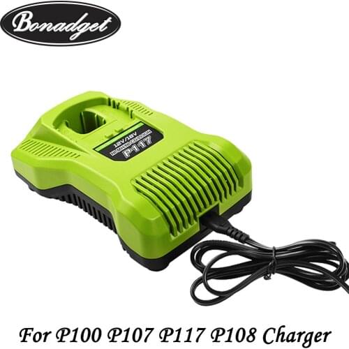 Bonadget 12V 14.4V 18V For Ryobi P117 P108 P107 Replacement Ni-MH Li-Ion Power Tools Battery Charger P117 P107 P108 P100 Charger