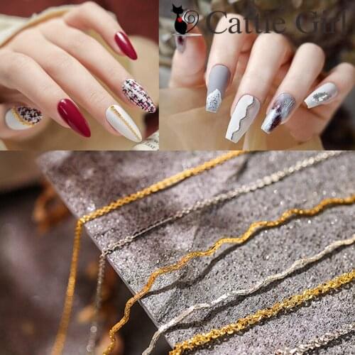 1 Pc Gold 3D Nail Sticker Lines Strip Silver Line New Wave Strip Nail Art Decoration DIY Design Manicure Set for Nails