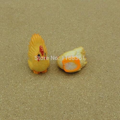 1pcs/lot resin solid yellow rooster cartoon 24mm fairy garden gnome moss terrarium decor crafts bonsai home DIY A104-5