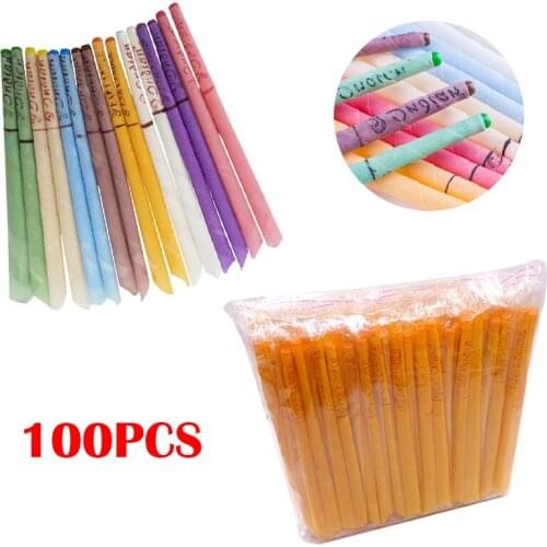 100Pcs Coning Beewax Ear Candle Ear Treatment Healthy Care Ear Wax Removal Cleaner Treatment Indiana Therapy Fragrance Candling