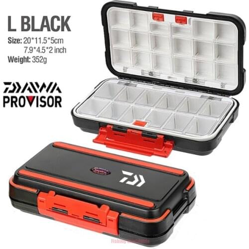 2021 Waterproof DAIWA Fishing Tackle Box Double-Sided Opening and Closing Bait Box Multifunctional Hook and Bait Accessory Box