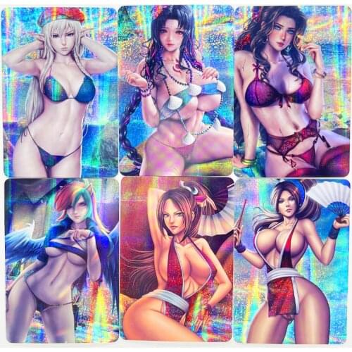 32pcs/set ACG Sexy Mai Shiranui Boa Hancock Tifa Lockhart Toys Hobbies Hobby Collectibles Game Collection Anime Cards