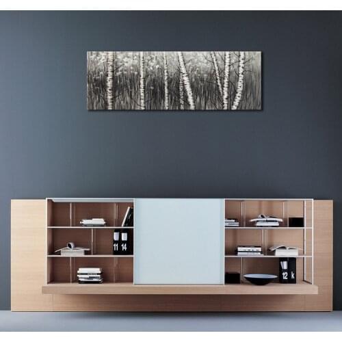 The Birch Forest Canvas Prints Wall Art Grey Trees Oil Paintings Reproduction Pictures Living Room Drop shipping