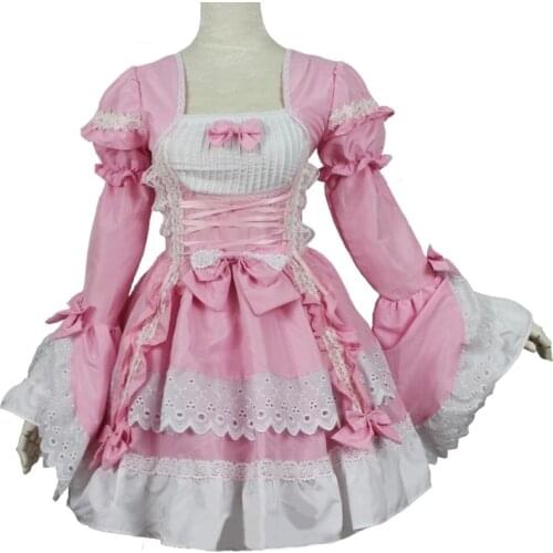 Brdwn Princess Dress Lolita Cosplay Dress Rode Evening Dress Gown Dinner Coat Skirt Maid Costume