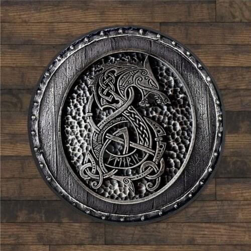 Viking Dragon Circle Rug Anti-Skid Round shape Floor Mat 3D Rug Non-slip Mat Dining Living Room Soft Bedroom Carpet 03