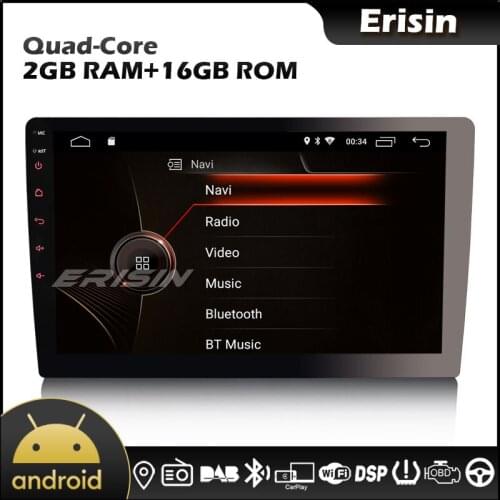 Erisin 4210 10.1" Android 10.0 OS GPS 4G TPMS DAB Mirror Link RDS CarPlay DSP Universal one dine ISO Car Stereo