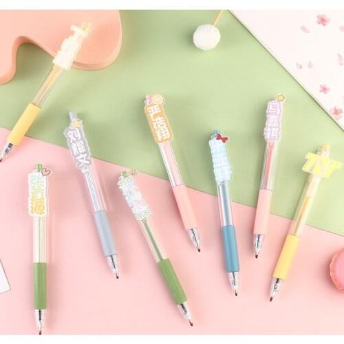 TNT Era Boy Group Black Gel Pen Name Stationery Candy Color Support Pen Star Souvenir Pen Cheer Signing Pen School Supplies