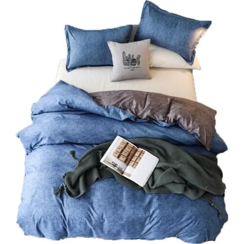 ROMANZO 3PCS/Set Texture pattern sanding bedding set for bedroom, skin-friendly duvet cover and pillowcase