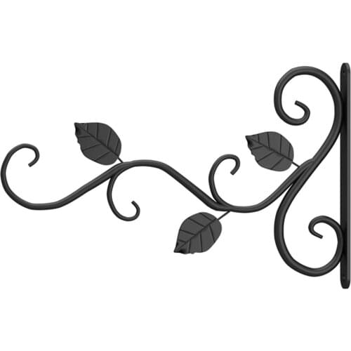 Metal hanging wrought iron flower basket hanging plant hanger wall hook for home garden flower pot balcony wall decoration