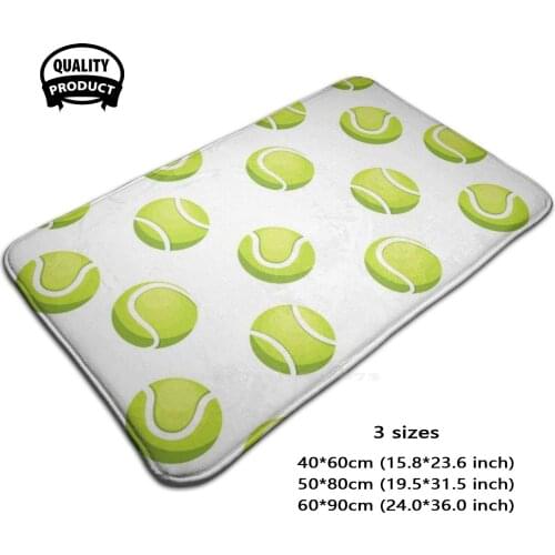 Cute Tennis Ball Design For Tennis Players 3D Soft Non-Slip Mat Rug Carpet Foot Pad Tennis Player Tennis Team Tennis Ball For