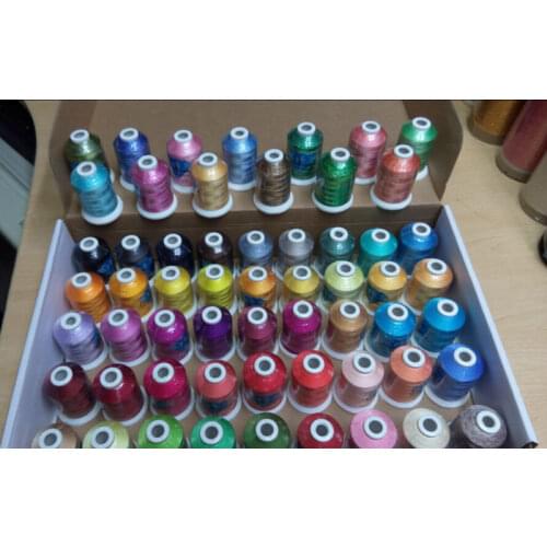 Hot Selling 120D/2 40WT 1000m/cone polyester home machine embroidery thread with 5 glow in the dark thread/kit +Free shipping