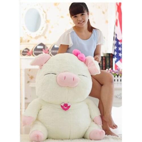 New style huge 100cm cute cartoon pig plush toy soft doll hugging pillow Christmas gift b2019