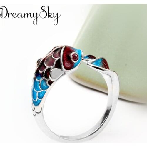 Charm Fish Finger Ring For Women Men Vintage Boho Knuckle Party Rings Punk Jewelry Girls Gift