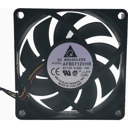 Original delta 7cm 7015 AFB0712VHB 4-wire PWM automatic temperature control CPU cooling fan