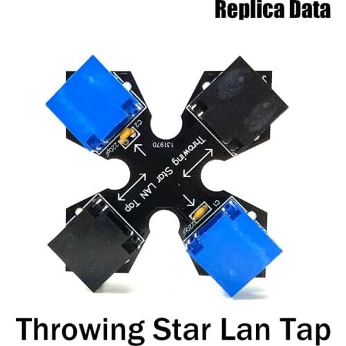 Passive Ethernet Tap Throwing Star LAN Tap Network Packet Capture Mod Replica Monitoring Ethernet Communication RJ45