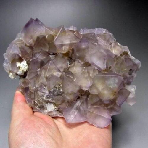 1061g Purple-Yellow Fluorite w/ Phantom - crystals and stones healing Mineral specimen Home Decor feng shui decoration