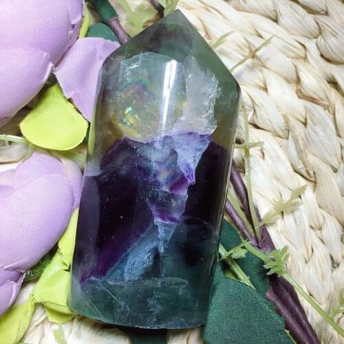 Rainbow flourite tower