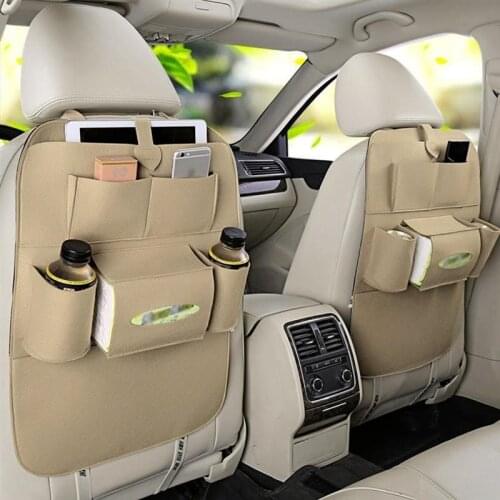 Multi-Pocket Car Felt Seat Storage Bag Foldable Durable Holder Pockets Space Saving Auto Interior Organizer